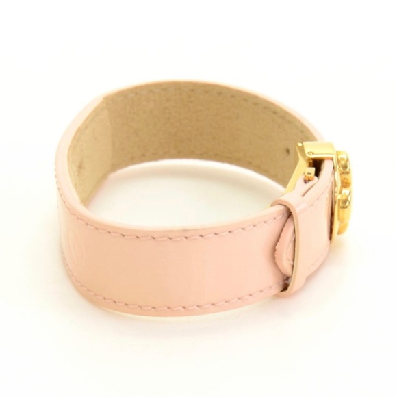 Louis Vuitton Pink Patent Leather Logo Bracelet - Picture 5 of 8